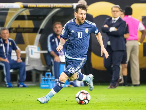 Lionel Messi #10 of Argentina during the Copa America Centenario Semifinal match between United States and Argentina at NRG Stadium on June 21, 2016 in Houston, Texas. Argentina won the match 4-0.