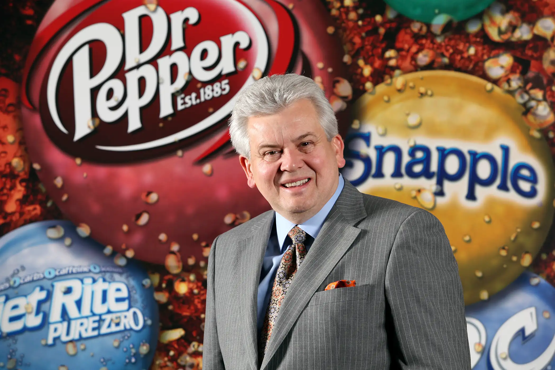 Larry Young, President and CEO of Dr Pepper Snapple Group, Inc., poses in the company's executive boardroom Thursday morning, Sept. 24, 2009, in Plano, Texas.