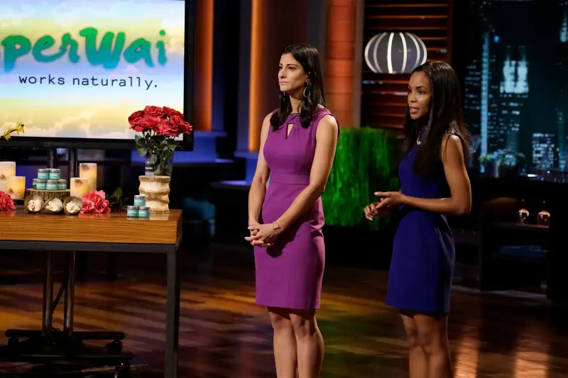 160706_Passion_Deoderant On Shark Tank TV show, two young business owners demonstrate their natural deodorant.