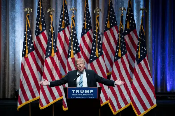 Republican presidential candidate Donald Trump speaks before introducing his newly selected vice presidential running mate Mike Pence, governor of Indiana, during an event at the Hilton Midtown Hotel, July 16, 2016 in New York City. On Friday, Trump announced on Twitter that he chose Pence to be his running mate.