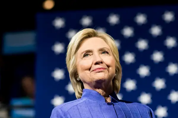 Democratic Presumptive Nominee for President former Secretary of State Hillary Clinton, along with Senator Sherrod Brown (D-OH), speak to campaign volunteers at a  get out the vote  event at University of Cincinnati in Cincinnati, Ohio on July 18, 2016.