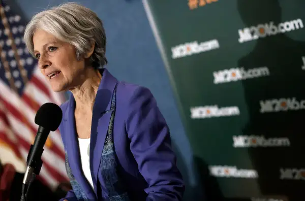Green Party presidential nominee Jill Stein speaks at the National Press Club February 6, 2015 in Washington, DC.
