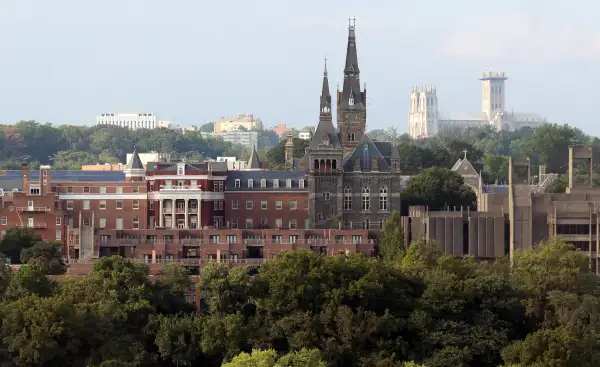 Georgetown University stands in Washington, U.S., September 1, 2016. Georgetown University President John DeGioia announced moves aimed at acknowledging and encouraging dialogue about the Jesuit-run university's ties to slavery.