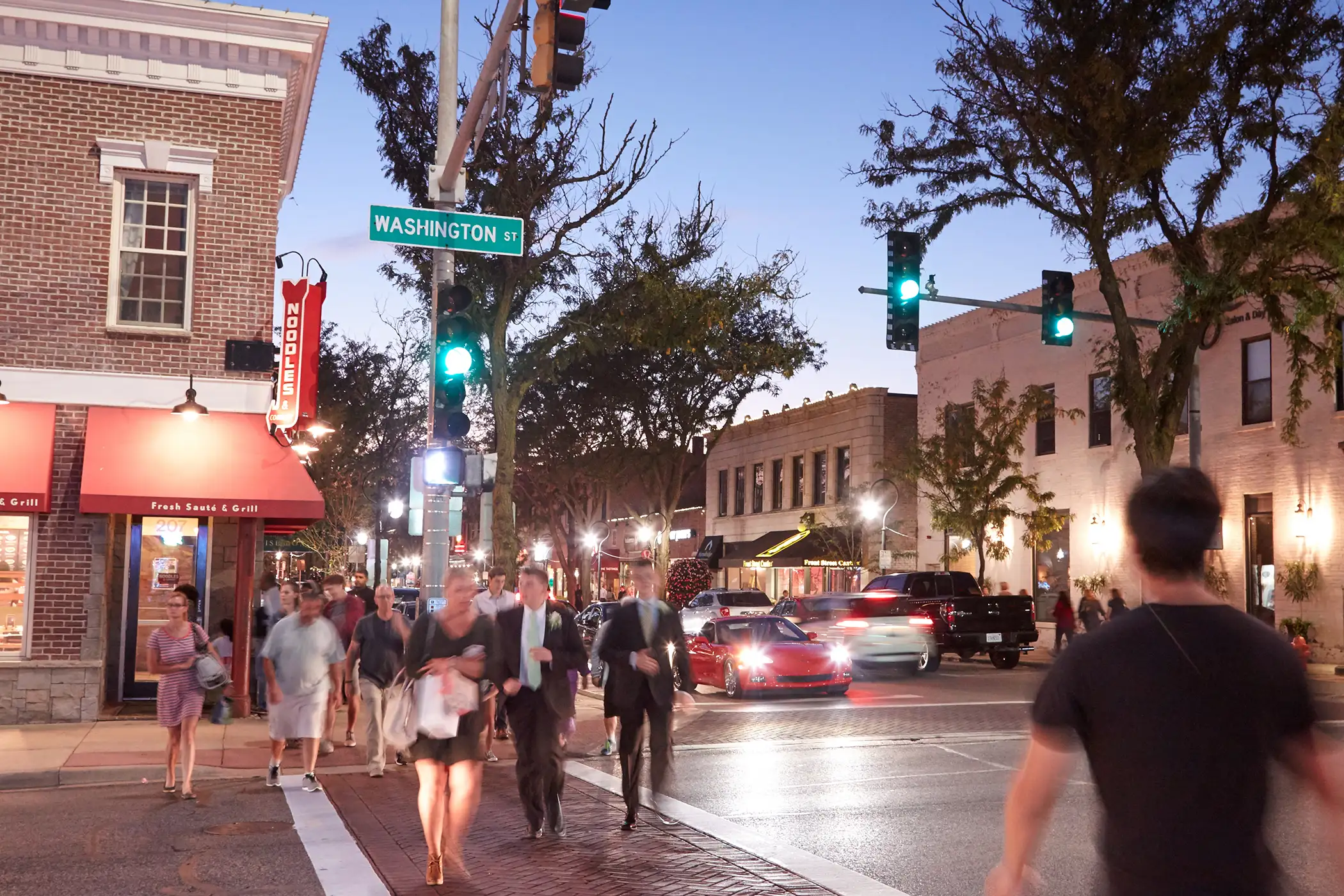 Naperville, Illinois. There's plenty to do in downtown Naperville, with more than 100 shops, 40 restaurants, and the rejuvenated, art-lined Riverwalk.