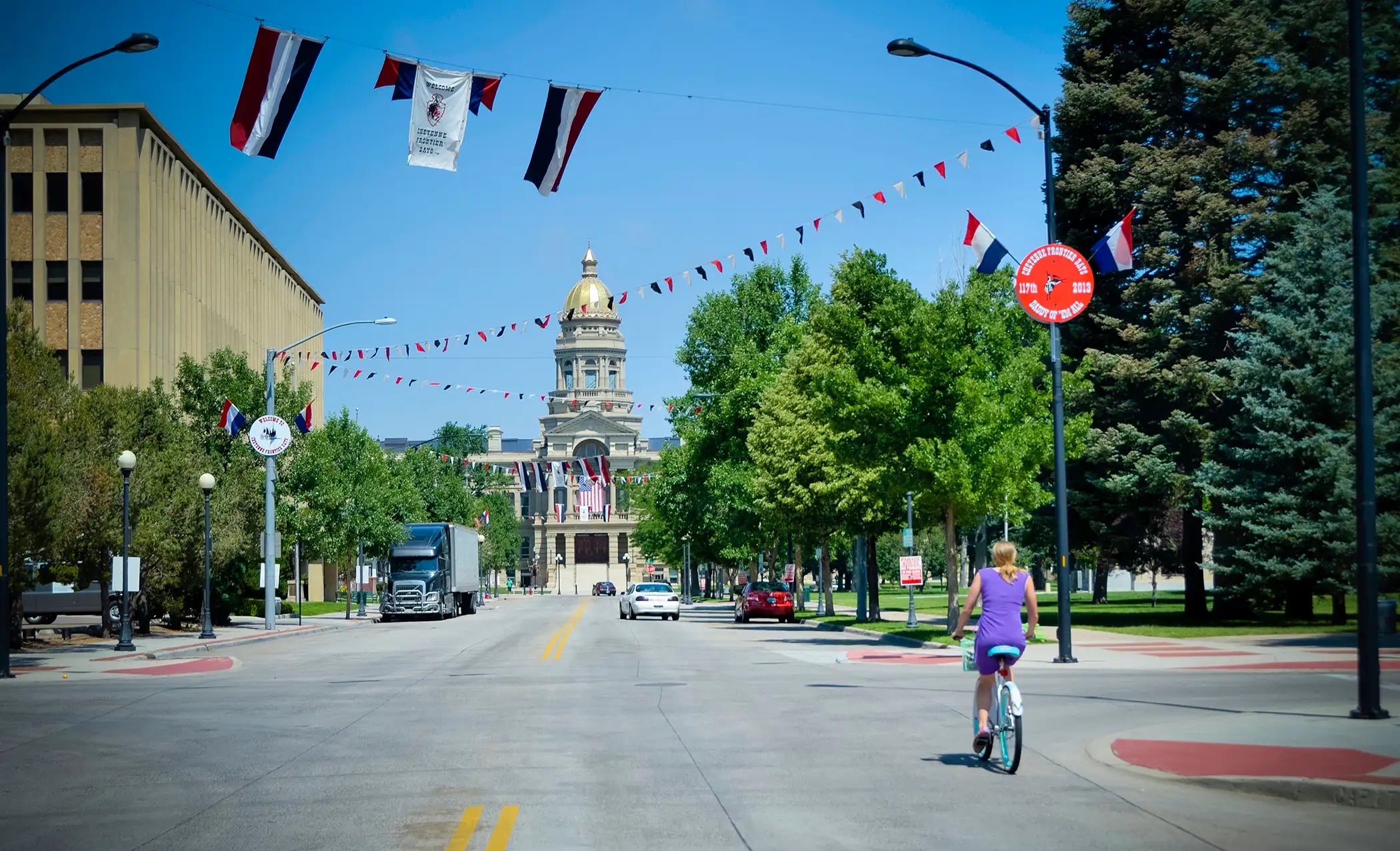 Cheyenne, Wyoming. Cheyenne is home to the world's largest outdoor rodeo, so it’s probably not surprising that the state capitol building (above) is home to a 3,000-pound bison—stuffed and mounted, of course.