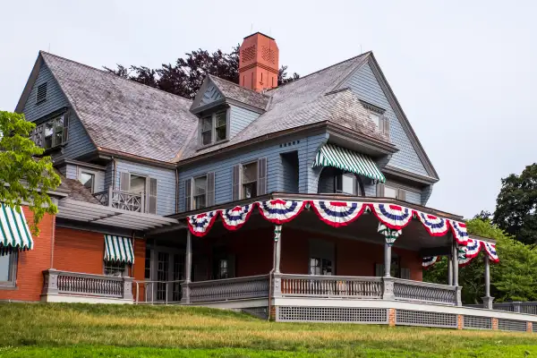F49KAM View of Sagamore Hill, home of US President Theodore Roosevelt