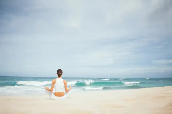 Beach meditating