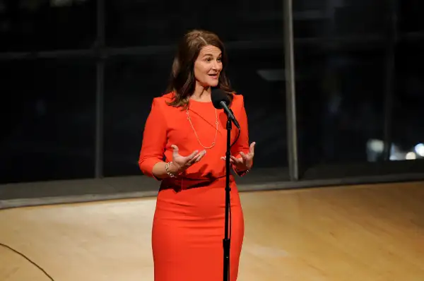 Melinda Gates speaks on stage during The Moth's  Stories Of Women In The  World  special community program showcase at Lincoln Center on September 20, 2016 in New York City.
