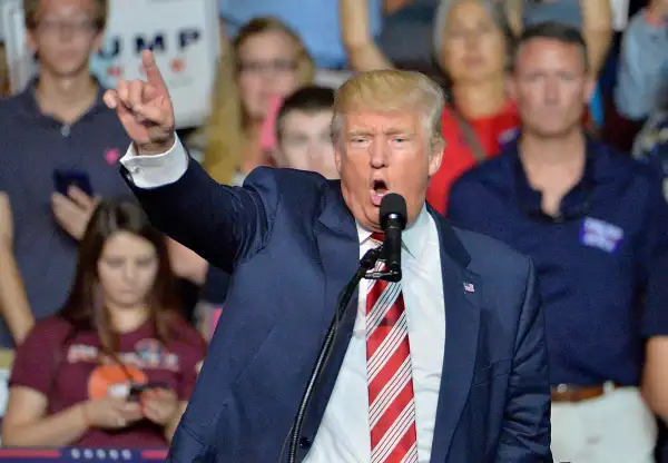 Donald Trump speaking in Virginia last month.