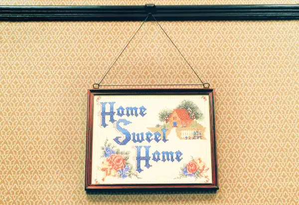 Home Sweet Home Painting Hanging on a Wall
