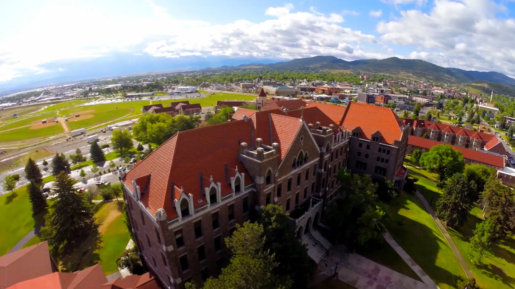 Carroll College aerial.