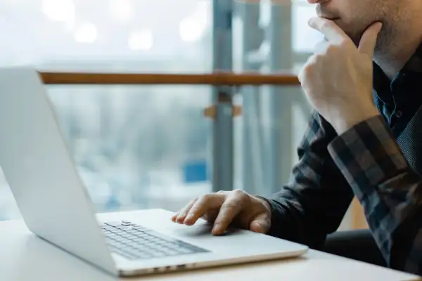 Man Using Laptop