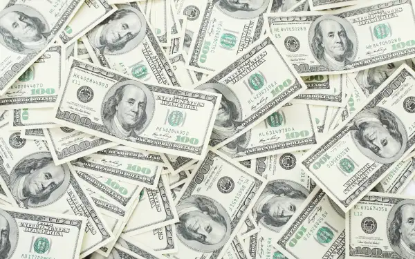 Background with money american hundred dollar bills