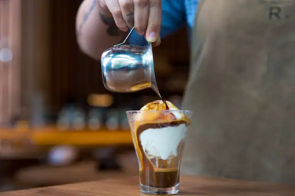 Ice cream beverages photographed at the Starbucks Reserve Roastery and Tasting Room. Photographed on Thursday, June 23, 2016. (Joshua Trujillo, Starbucks)
