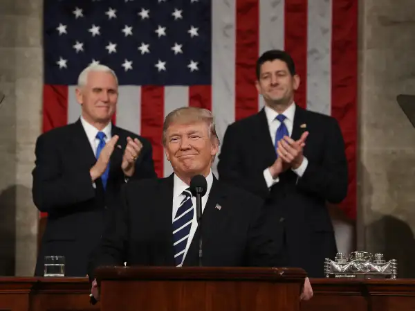 President Trump Delivers First Address To Joint Session Of Congress