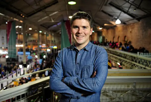 John Collison, co-founder and president of Stripe Inc., poses for a photograph following a Bloomberg Television interview at the Web Summit in Dublin, Ireland, on Wednesday, Nov. 4, 2015.
