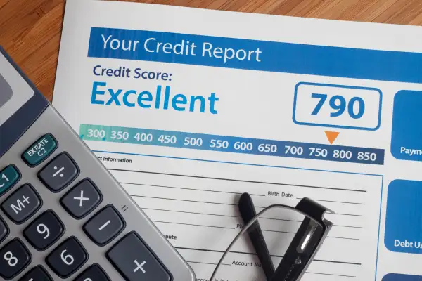 Credit report with score