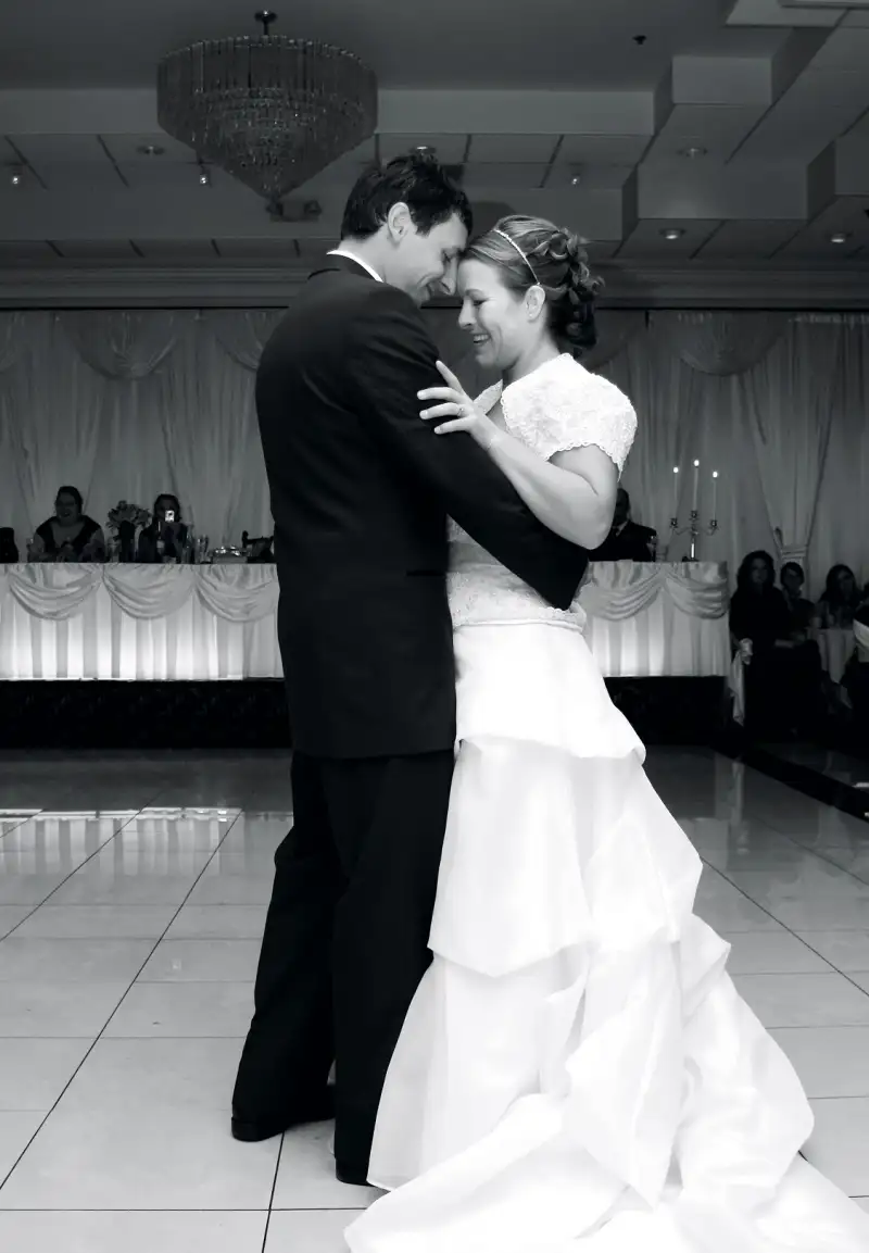 170515-newlyweds-loewes Erica and Wade Loewe enjoy their first dance as husband and wife eight years ago.