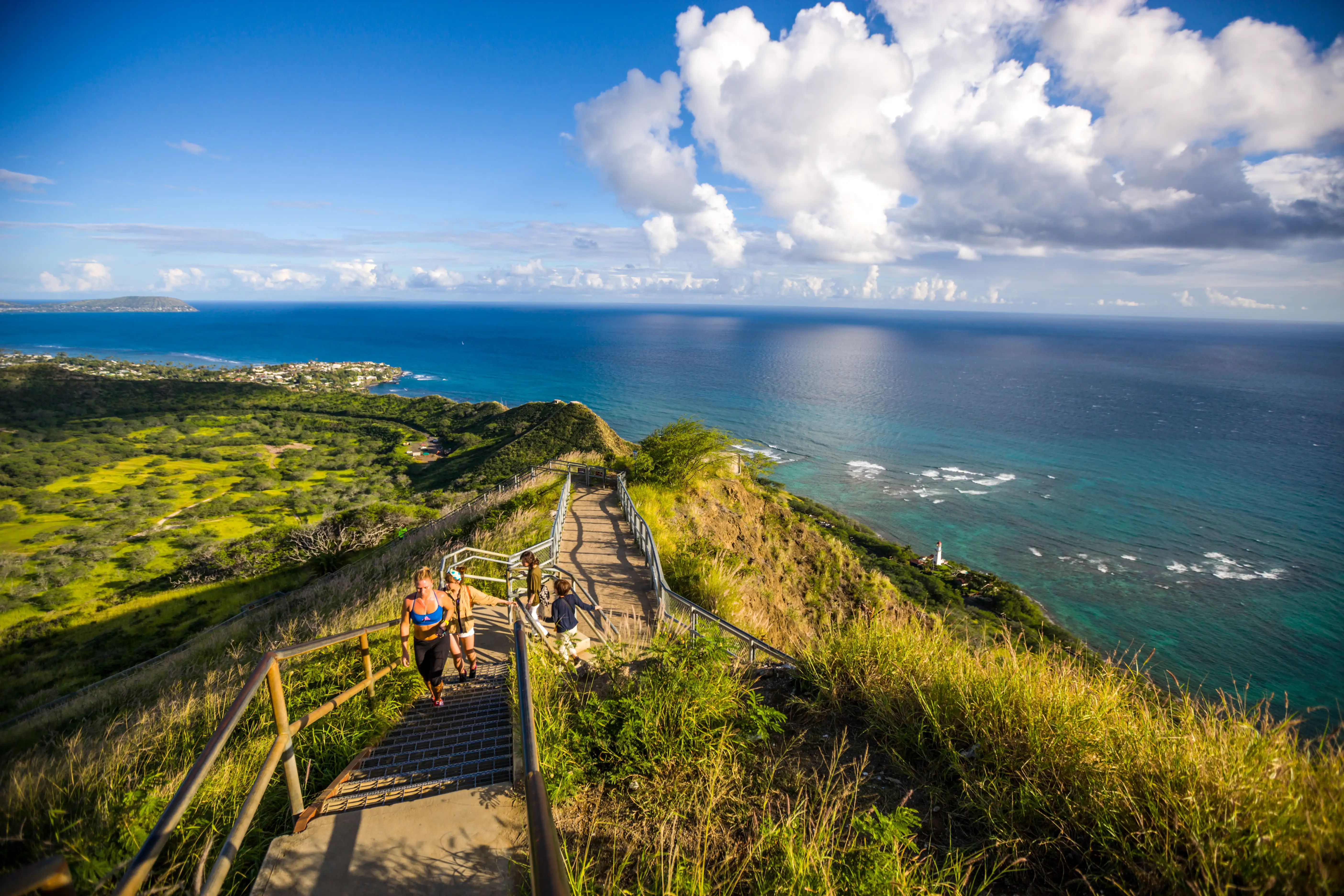 Trail to Diamond Head Crater, Oahu, Hawaii