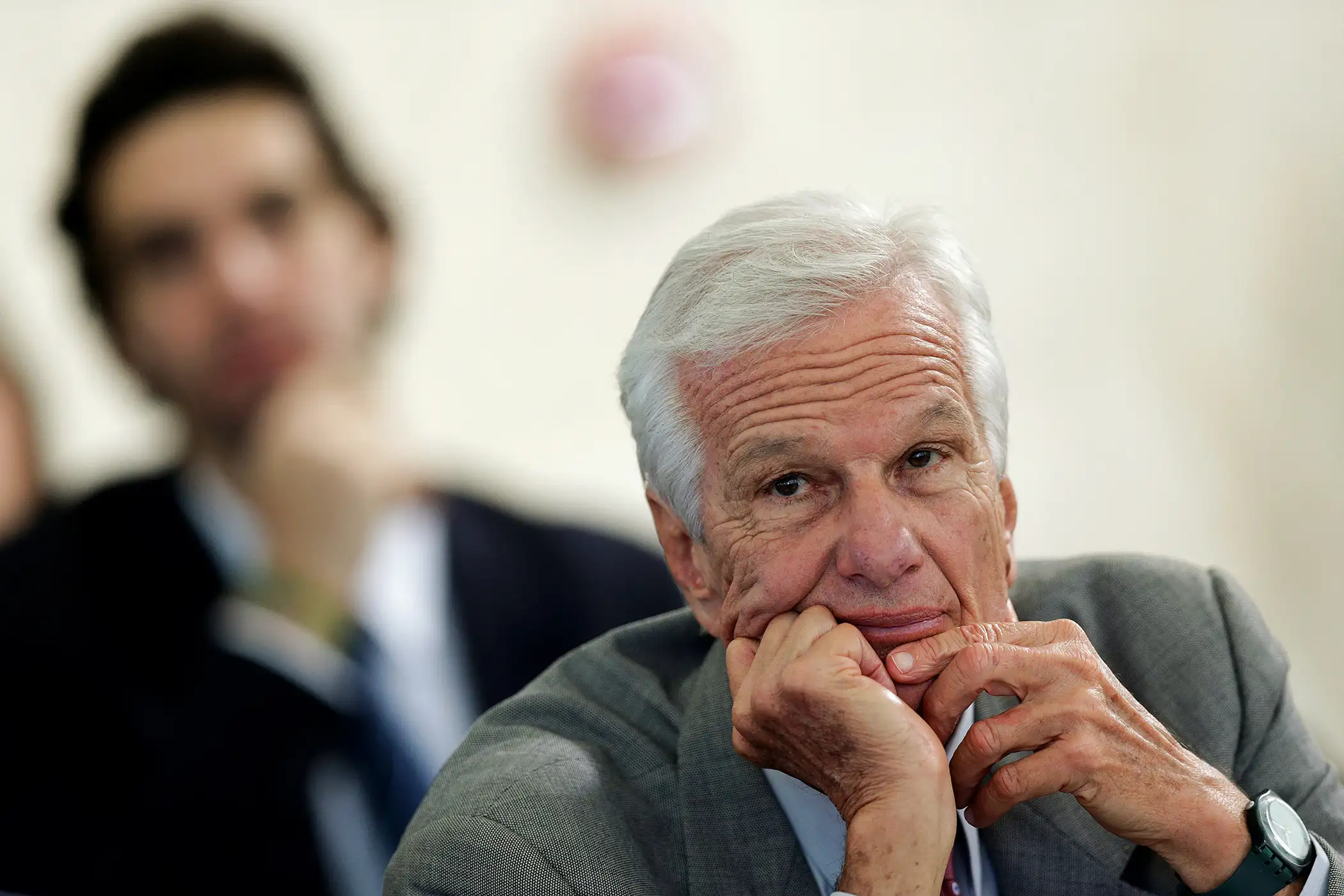 Jorge Paulo Lemann, co-founder and board member of 3G Capital, a global investment firm, looks on during a meeting of the Council for Economic and Social Development (CDES) at the Planalto Palace in Brasilia
