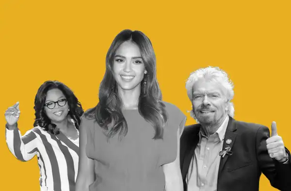 photo illustration of Oprah, Jessica Alba and Richard Branson