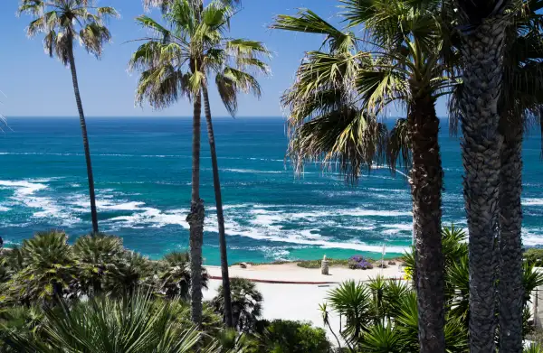 White sand beach adjacent to La Jolla cove