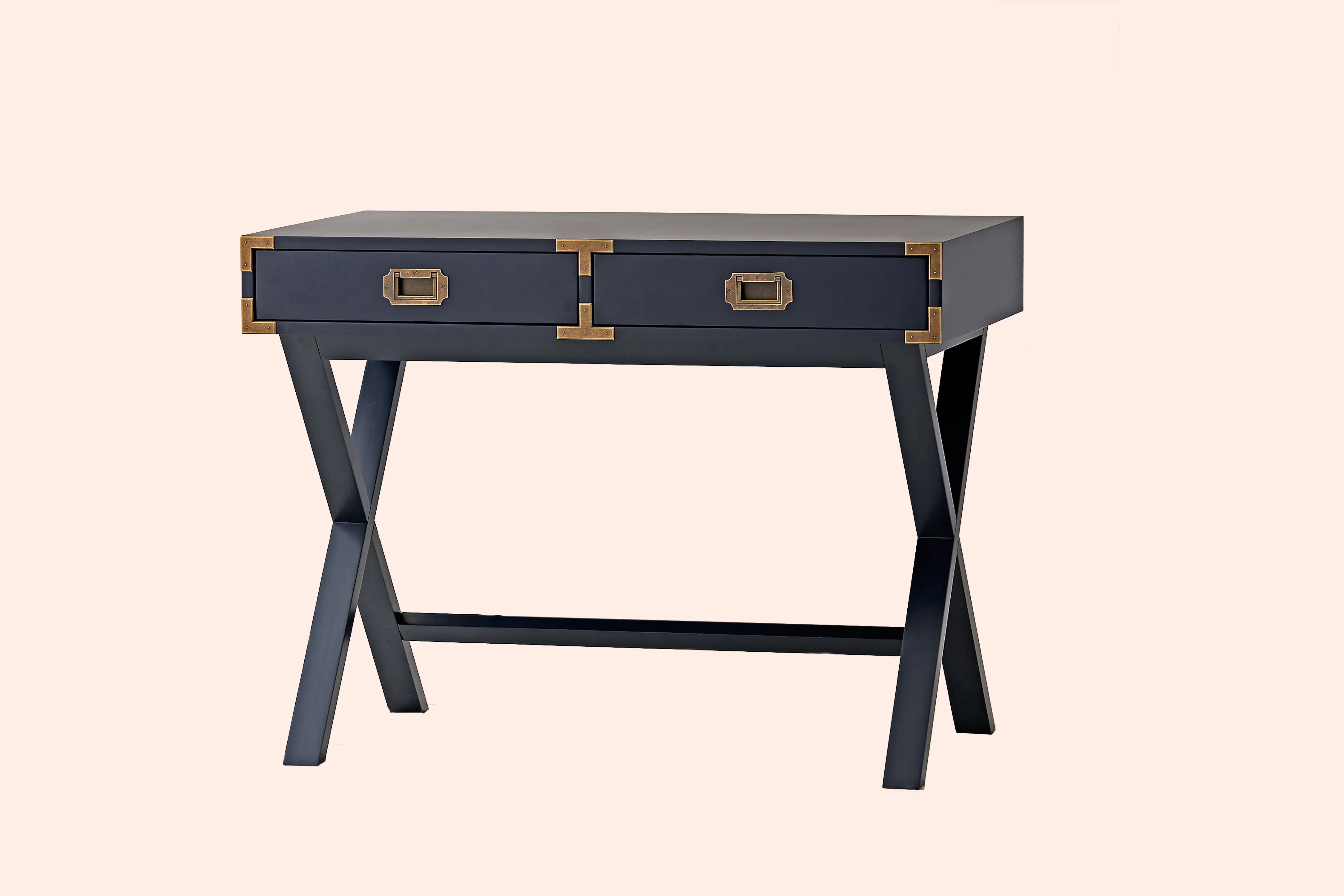 Midnight blue campaign desk from Land of Nod