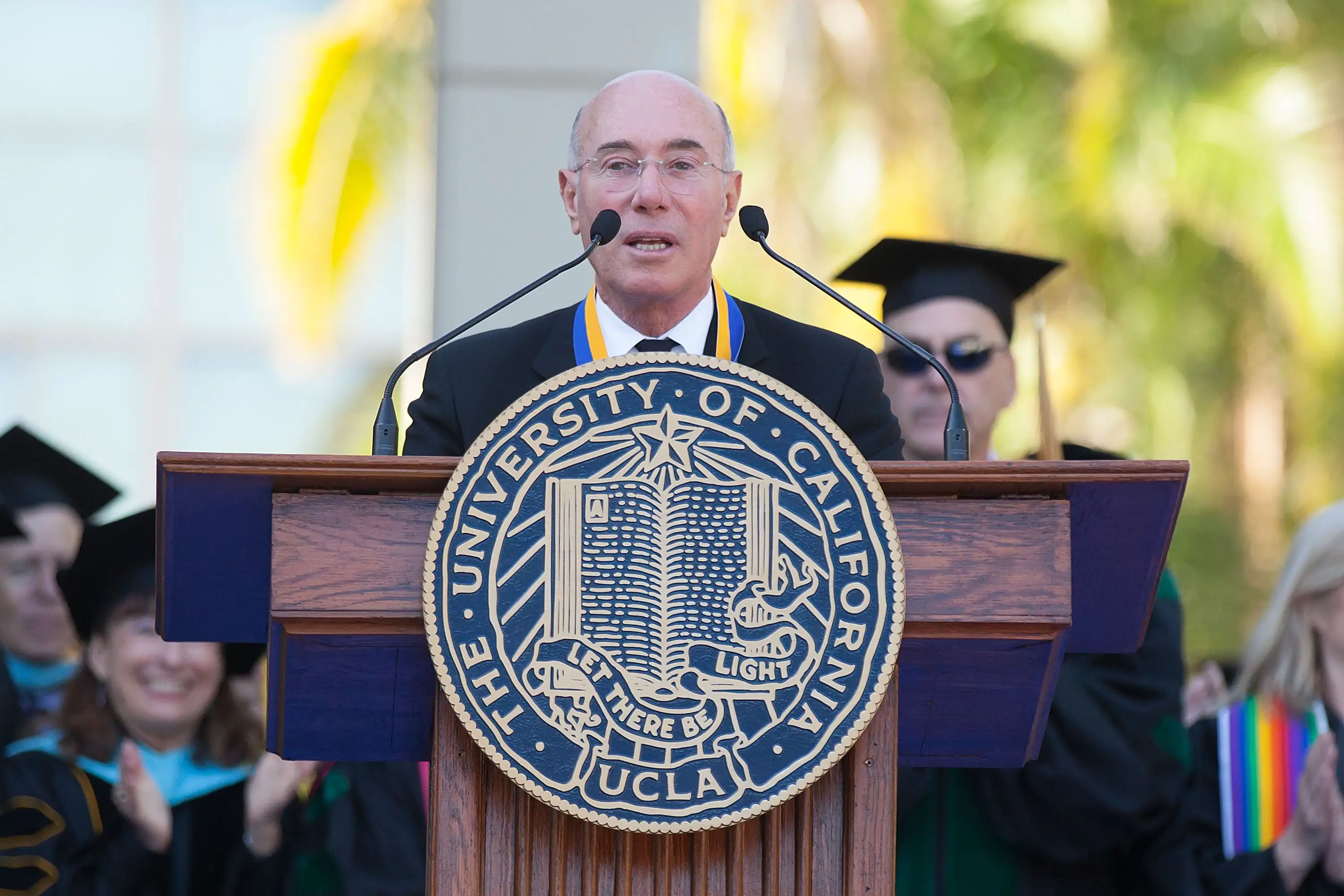 David Geffen Receives The UCLA Medal During UCLA's Hippocratic Oath Ceremony
