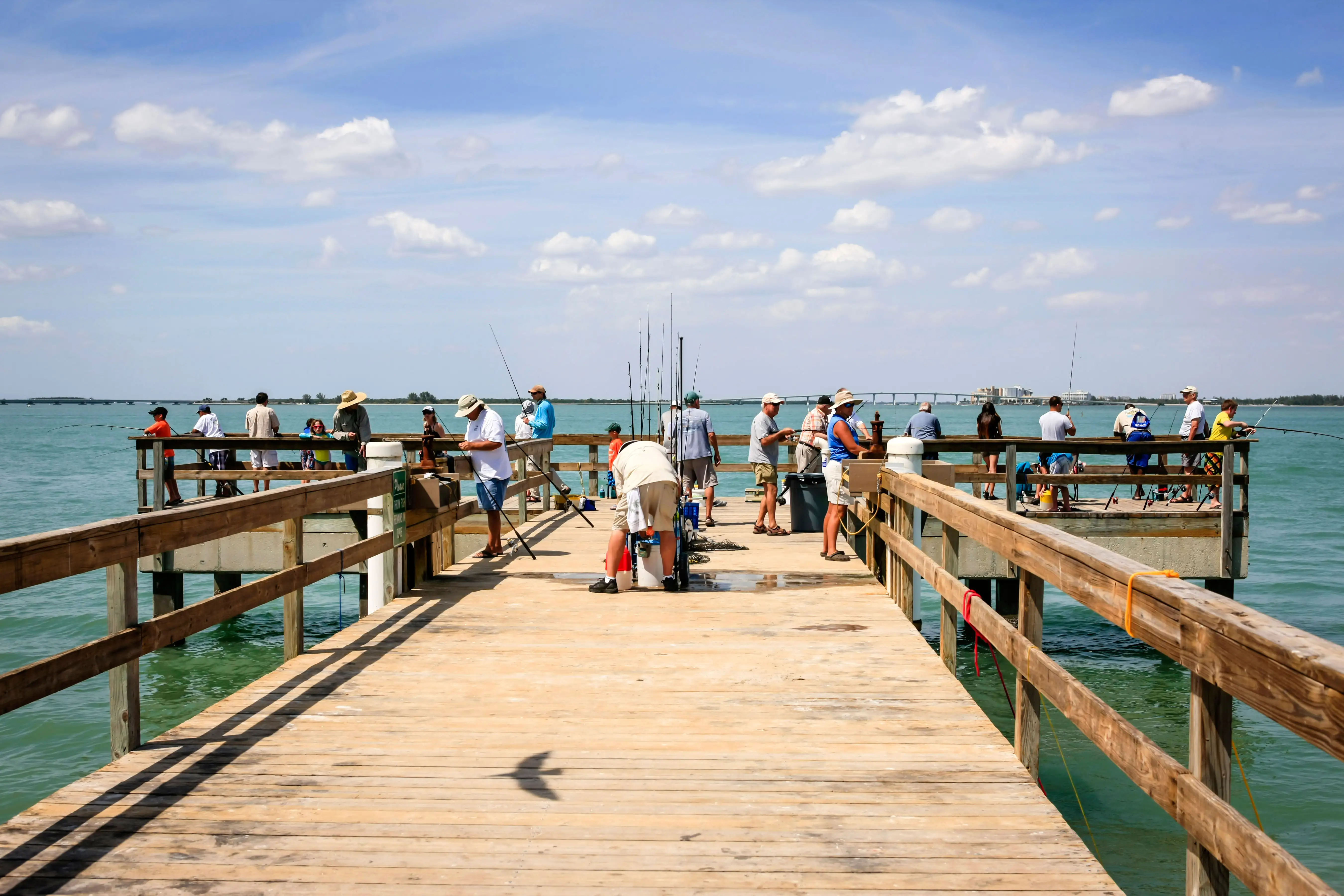 The Fishing Pier on Sanibel island Florida popular with all ages