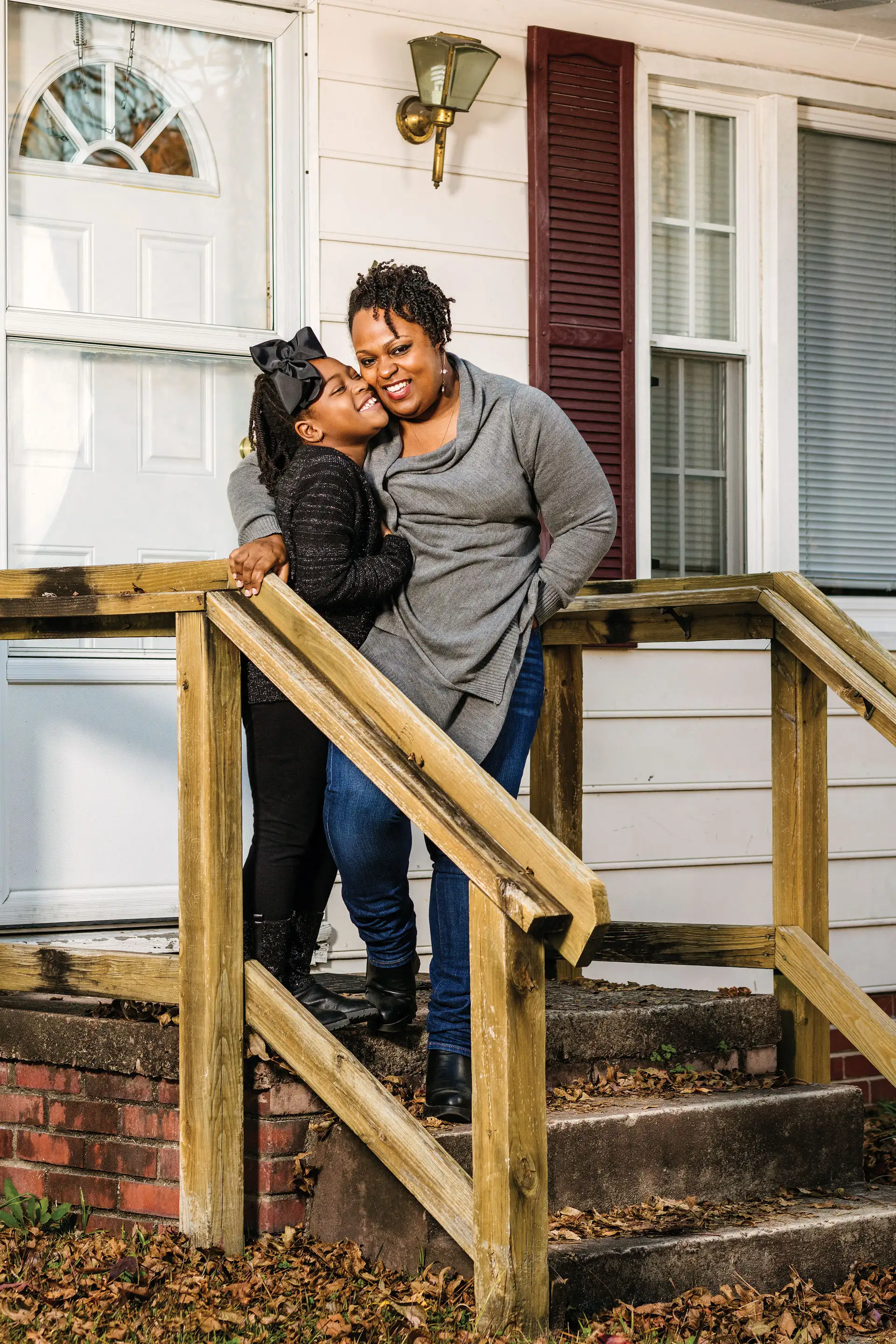 Nancy Newkirk and her daughter Nevaeh at their Greenville, N.C. home