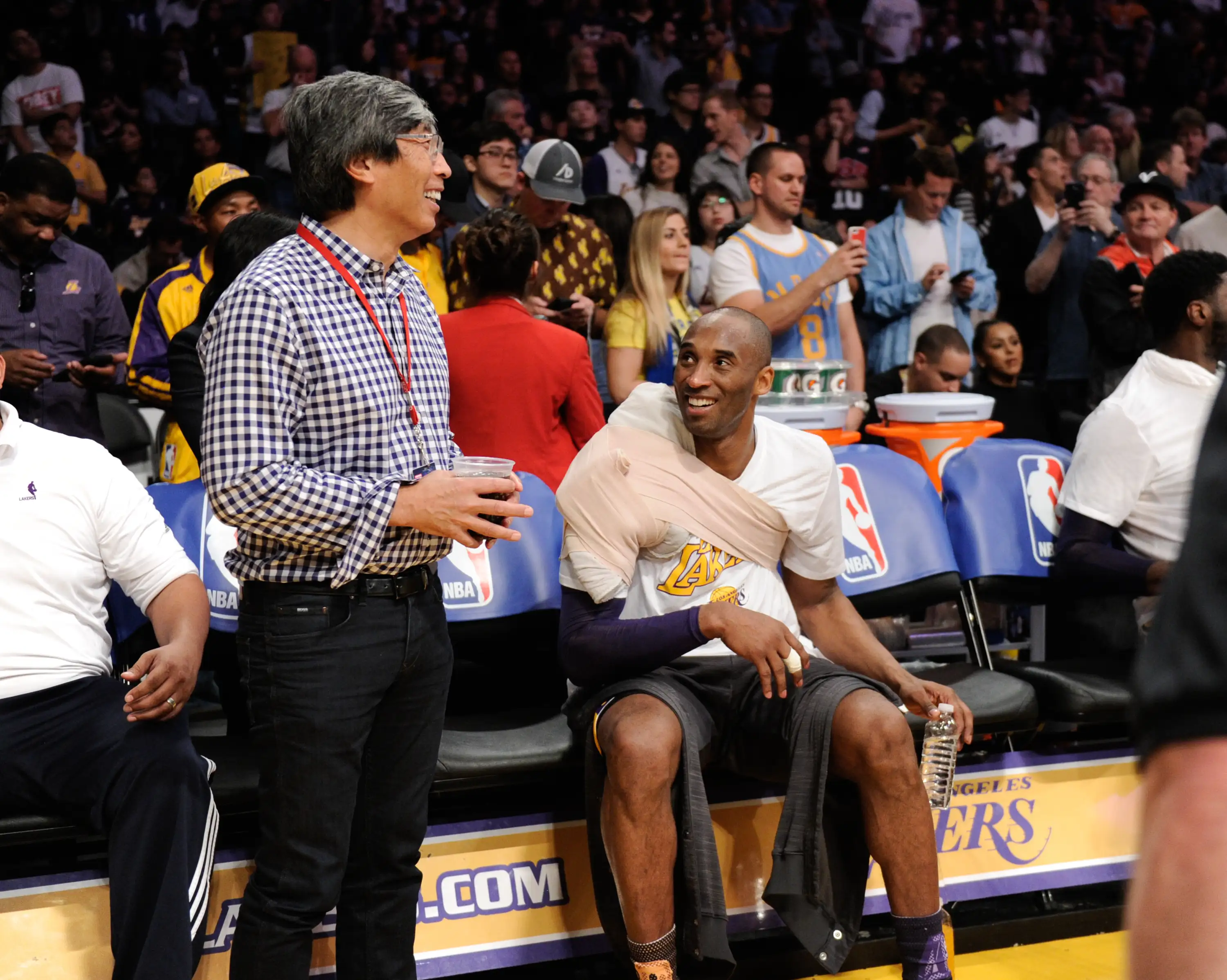 Celebrities At The Los Angeles Lakers Game