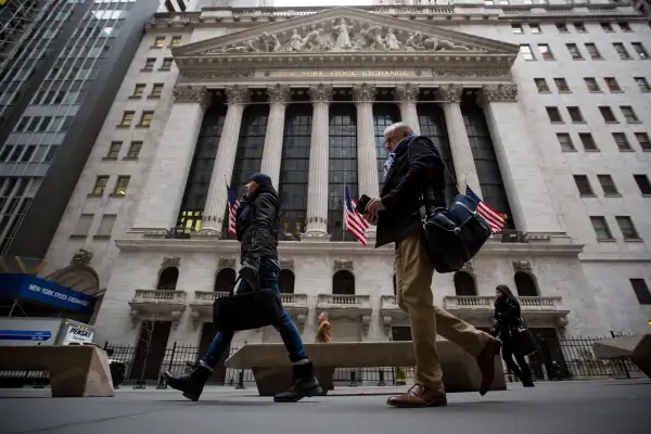 Trading On The Floor Of The NYSE As U.S. Stock Rout Cools