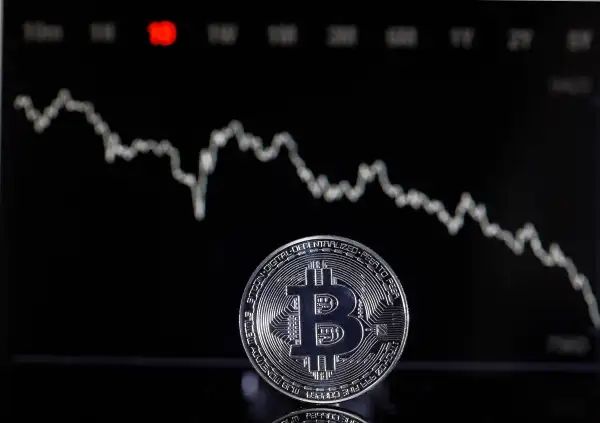 Bitcoin Cryptocurrency Value Goes Down : Illustration
