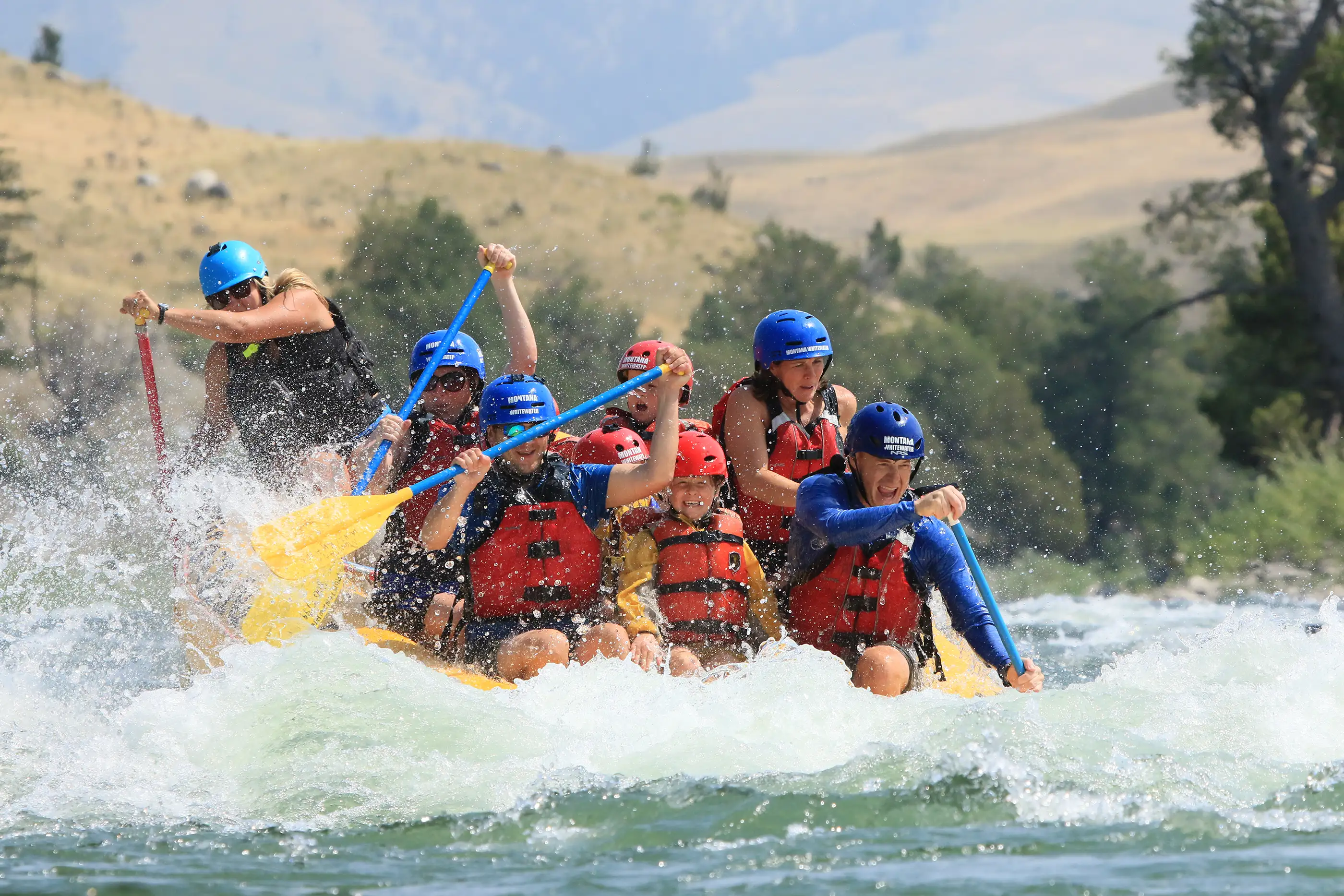 Montana Whitewater half-day whitewater rafting trip on the Yellowstone River