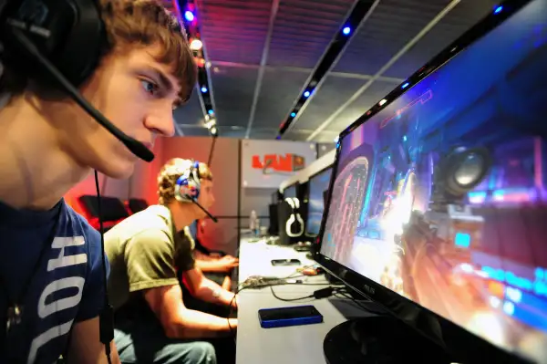 June 24, 2011 - Manhattan, New York, U.S. - Team Kiaeneto member Tyler ''Ninja'' Blevins practices at the Red Bull LAN professional video gaming performance camp in SoHo, where three of North America's top performing HALO teams are training this weekend.