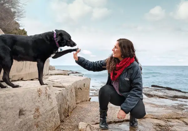 Bianca and Bubba at Promontory Point, Chicago, IL.