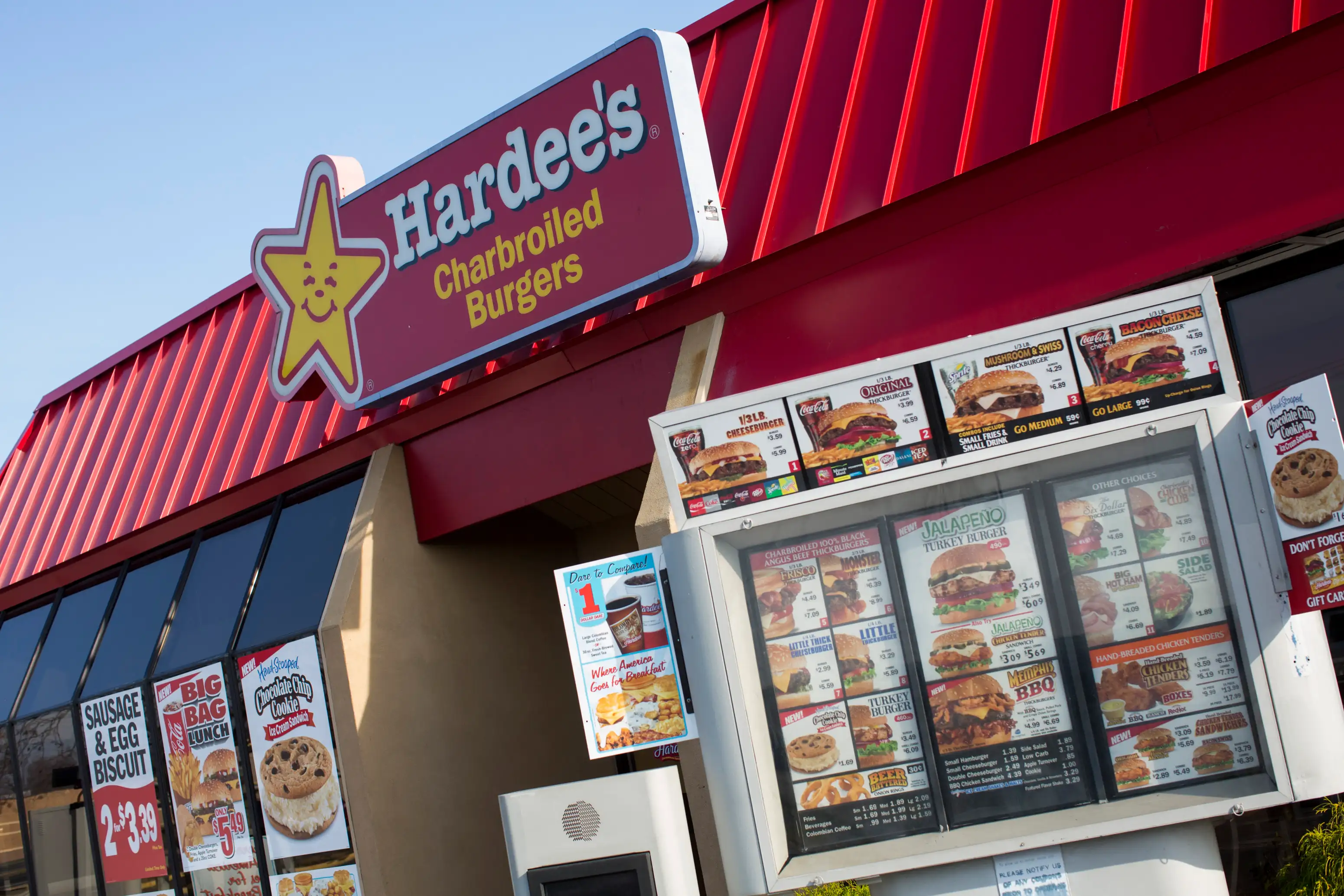 A Hardee's fast food restaurant in Milford, Delaware, December 25, 2012.