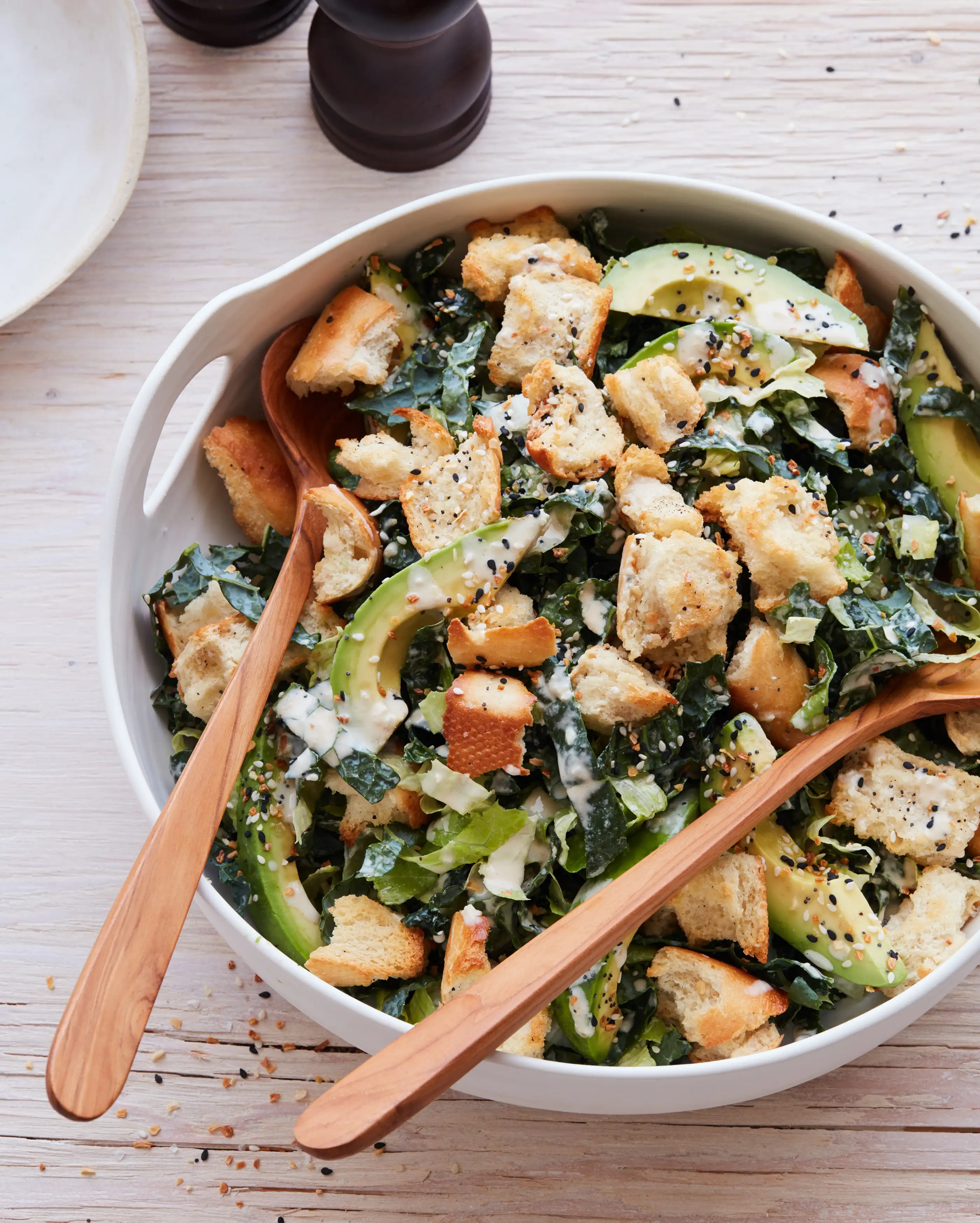 Avocado Kale Caesar Salad