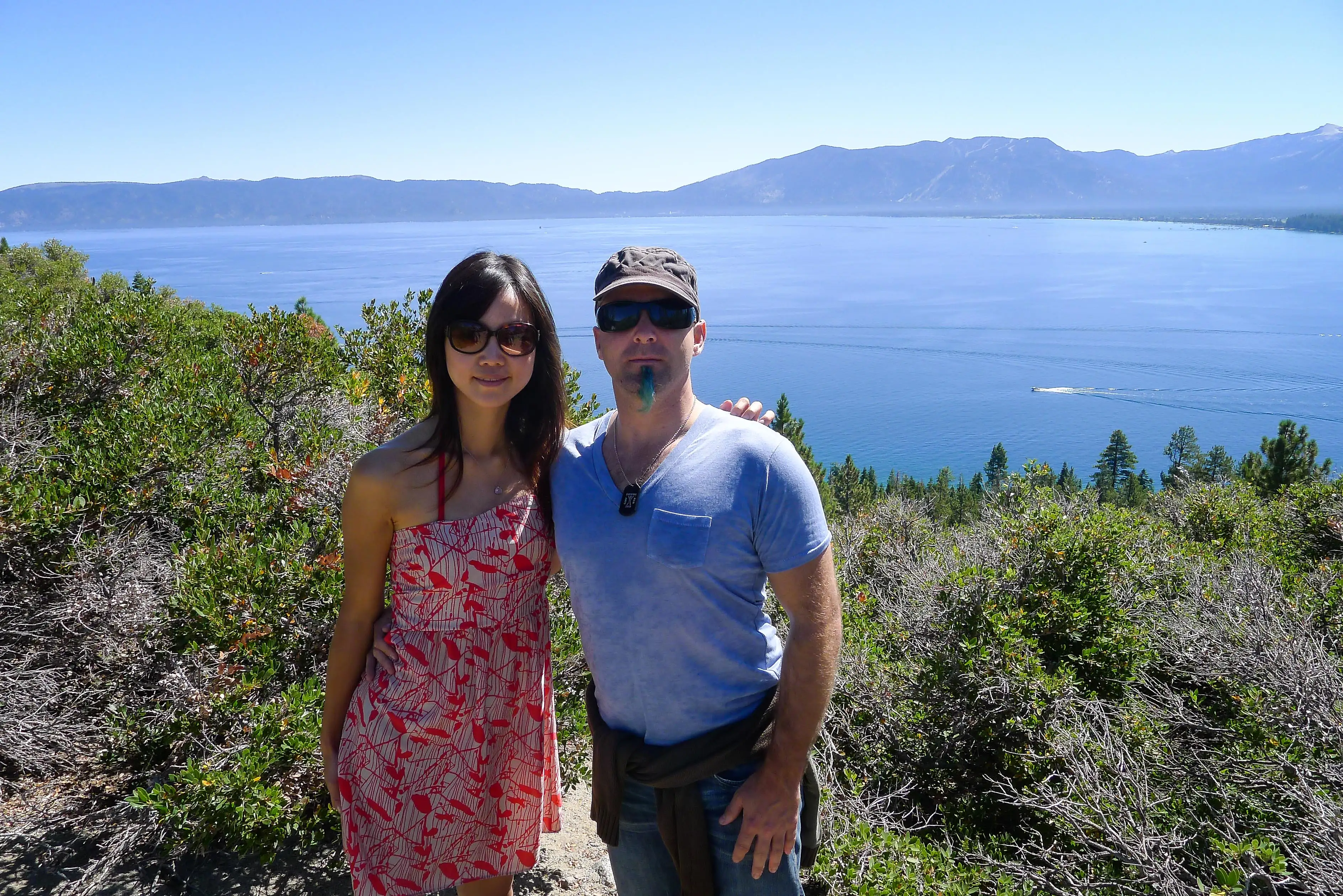 Winnie Tsay and Jeremy Jacobson at Lake Tahoe