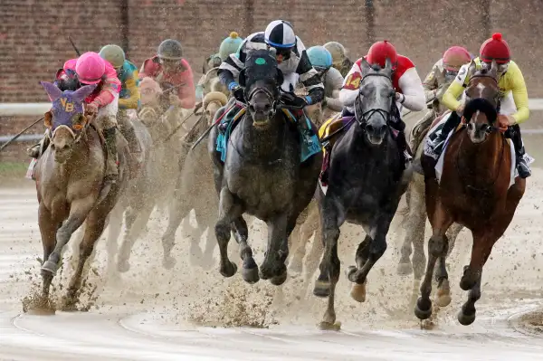 143rd Kentucky Derby horses running the race