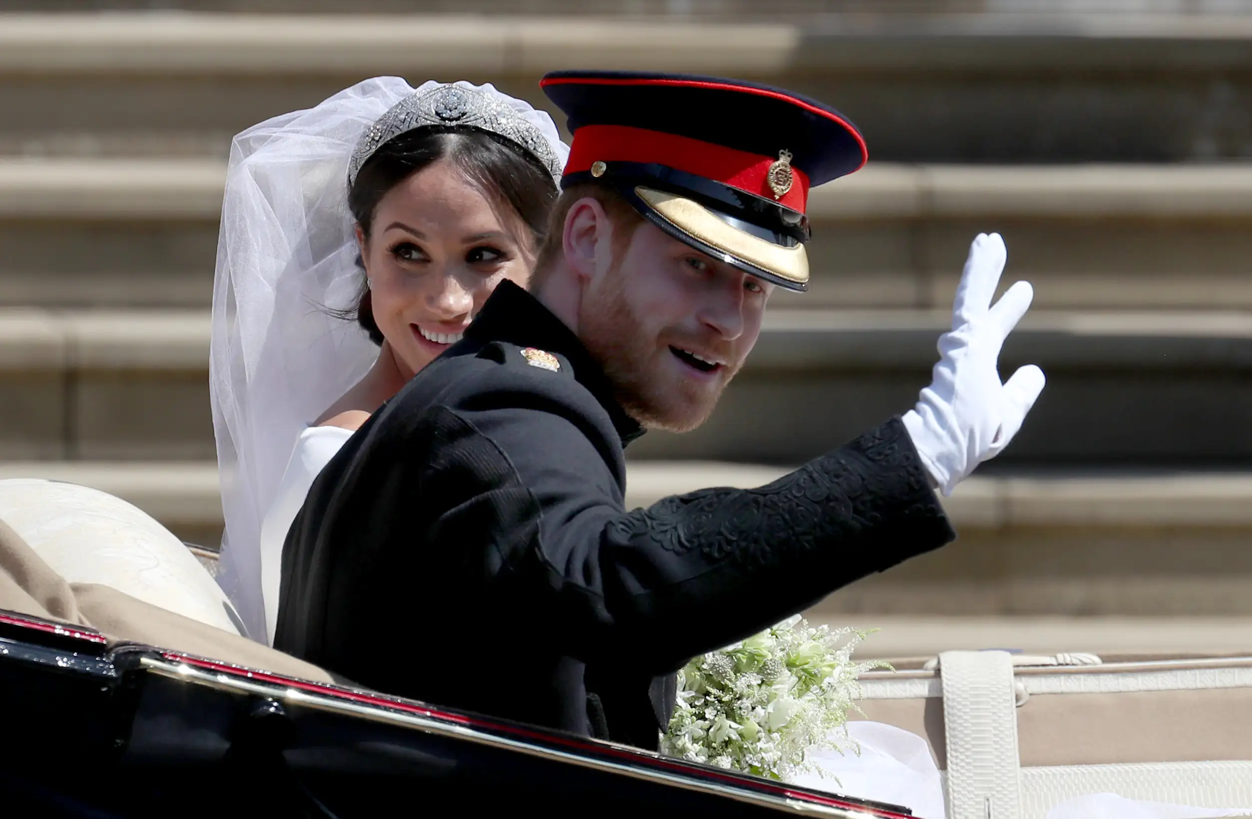Royal wedding prince harry and meghan markle in carriage