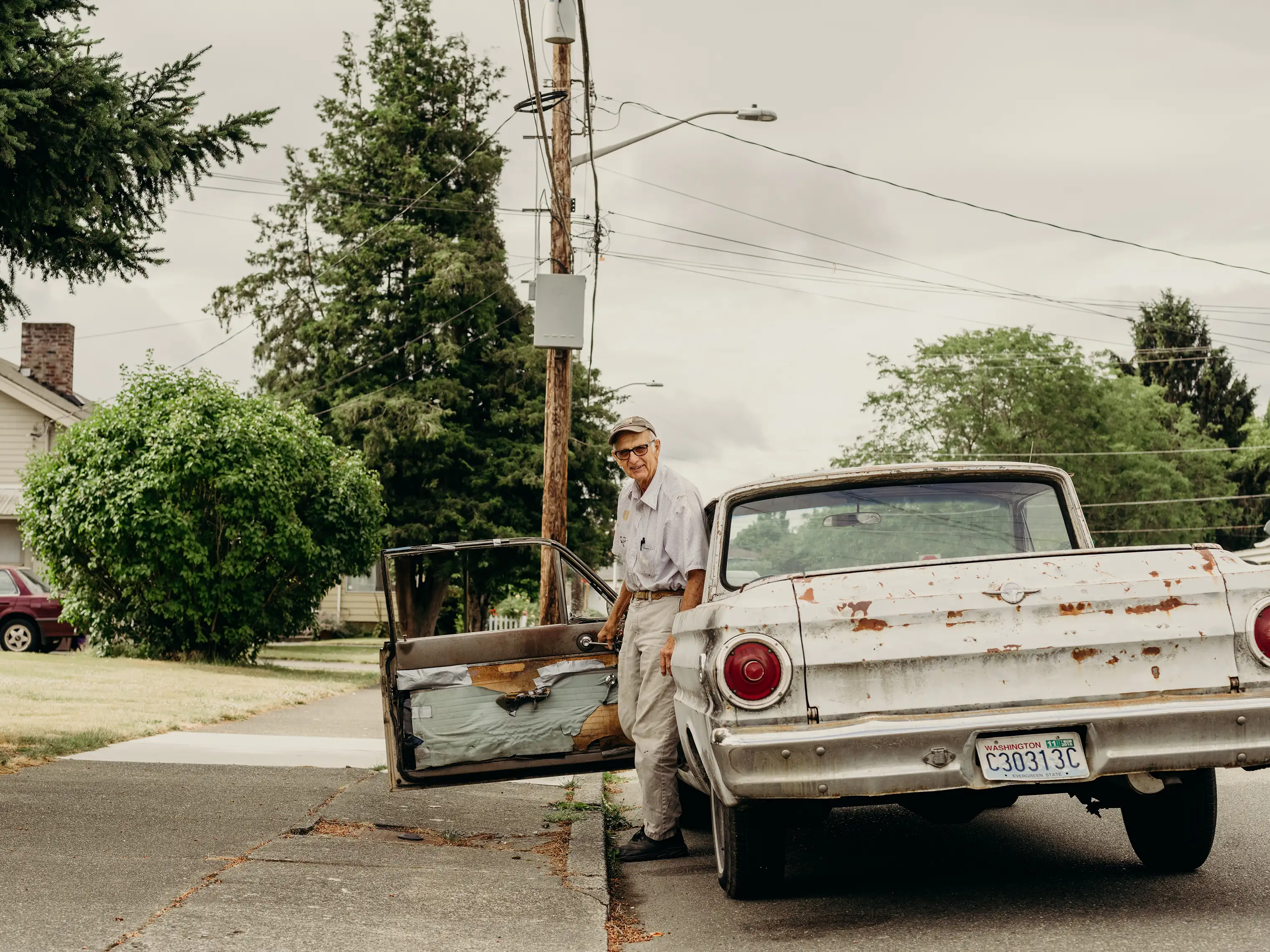 Wilbur Repp with his 1964 pickup &quot;Kreampuff.&quot;