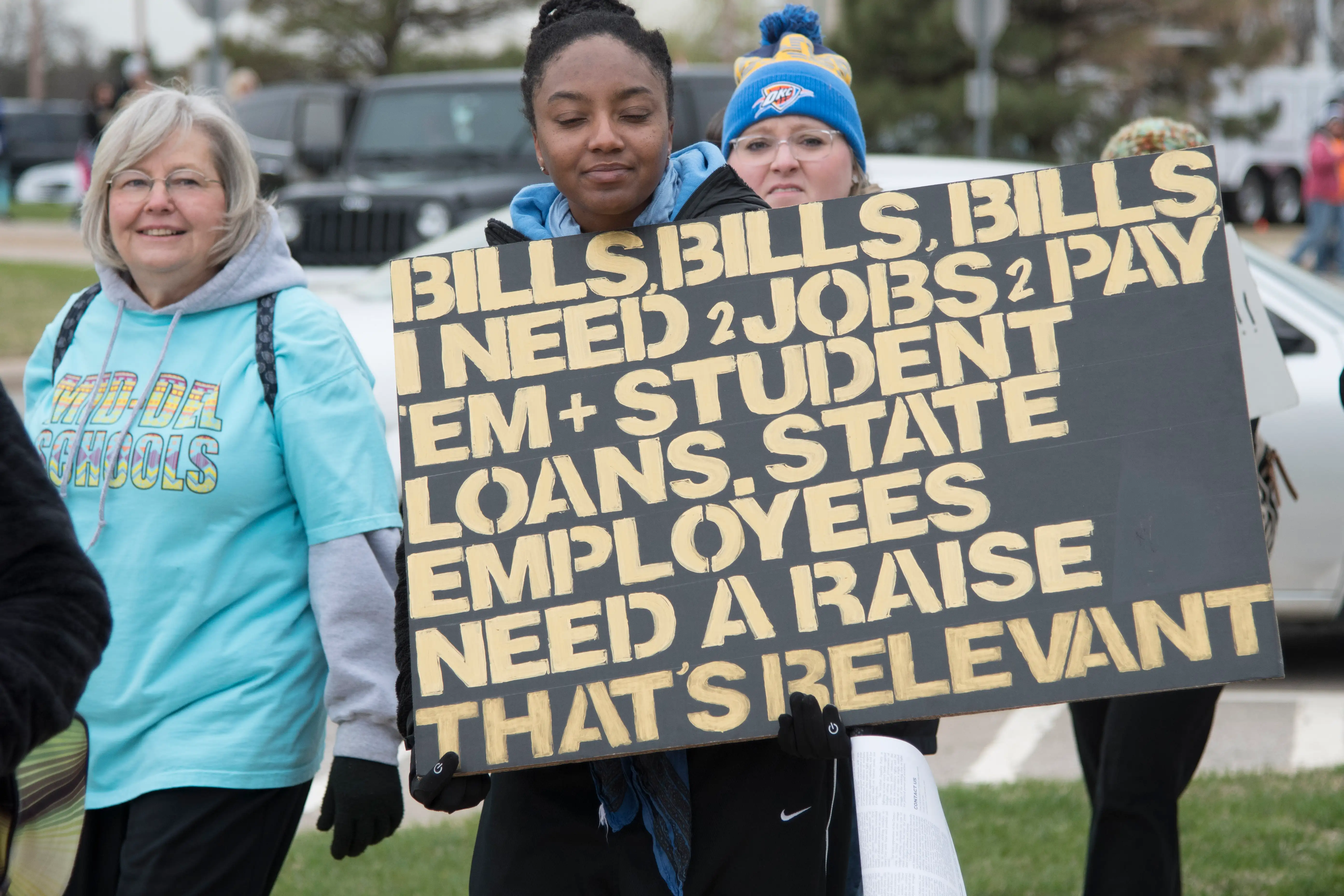 Oklahoma Teachers Go On Strike And Rally At State Capitol