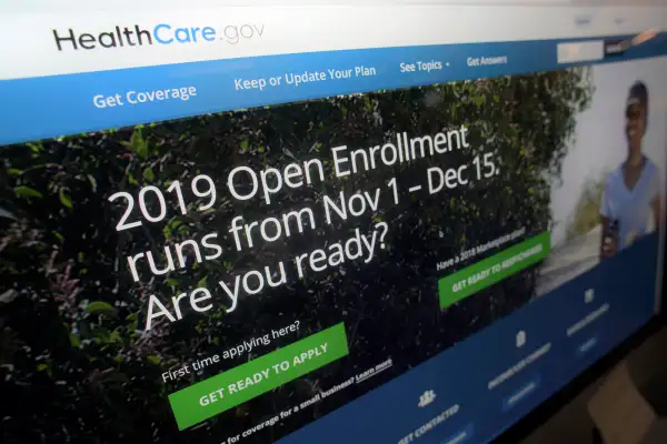This photo shows HealthCare.gov website on a computer screen in New York. The sign-up period for next year's individual health insurance coverage runs from Nov. 1 to Dec. 15.