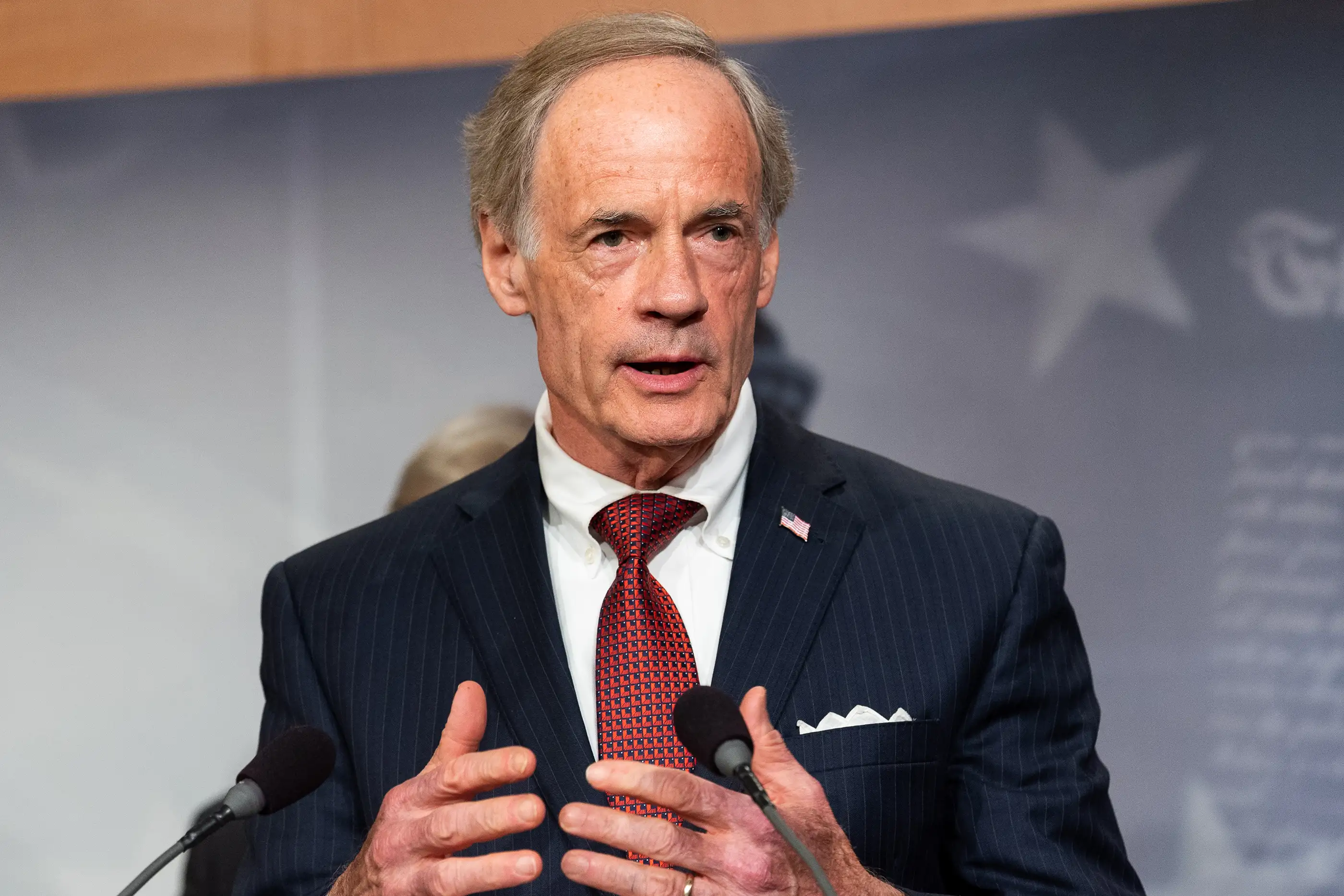 United States Senator Tom Carper (D-DE) at a press