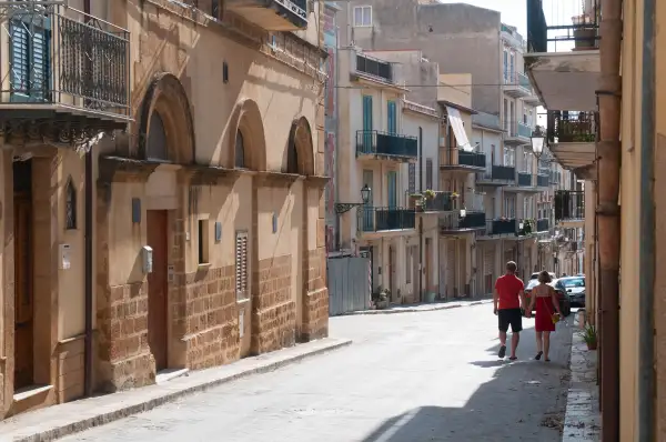 A view of the village of Sambuca di Sicilia, Italy. Sambuca di Sicilia is a municipality in the Province of Agrigento in the Italian region Sicily.