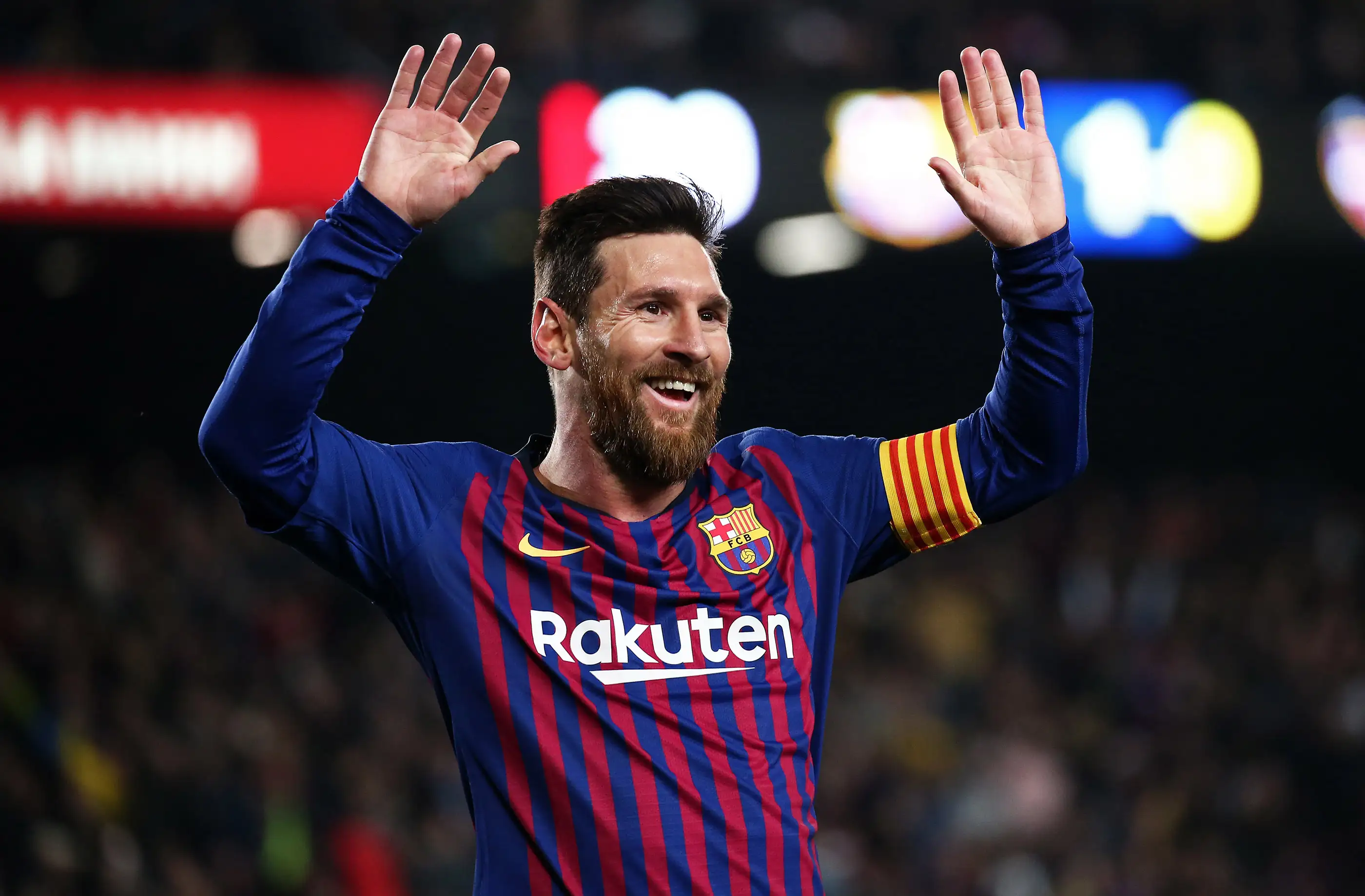 Leo Messi during the match between FC Barcelona and Levante UD, corresponding to the 1/8 final of the spanish cup, played at the Camp Nou Stadium, on 17th January 2019, in Barcelona, Spain.