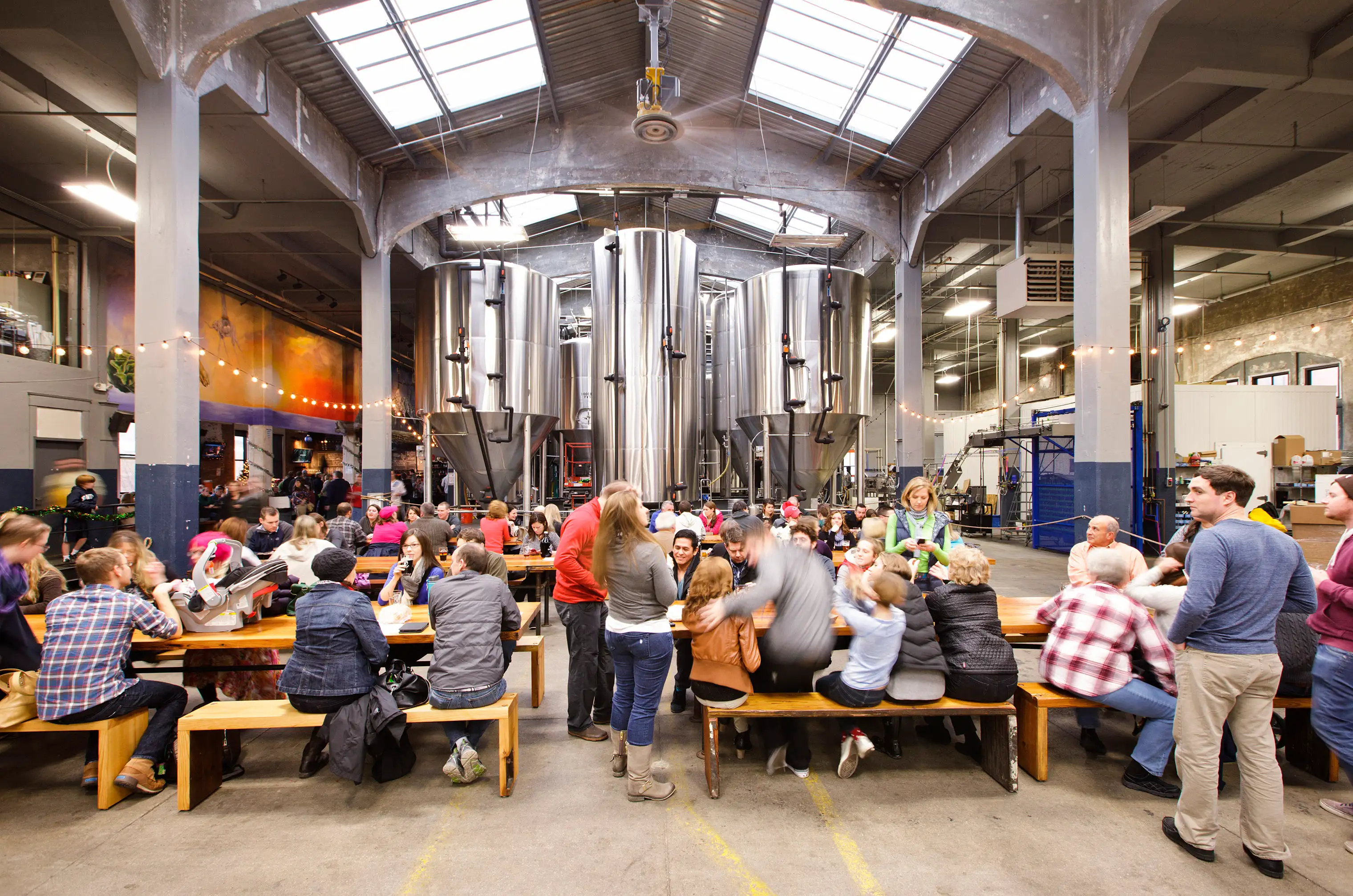 Rhinegeist Brewery, one of Cincinnatiâ€™s 47 breweries, features a taproom and tasting tours.
