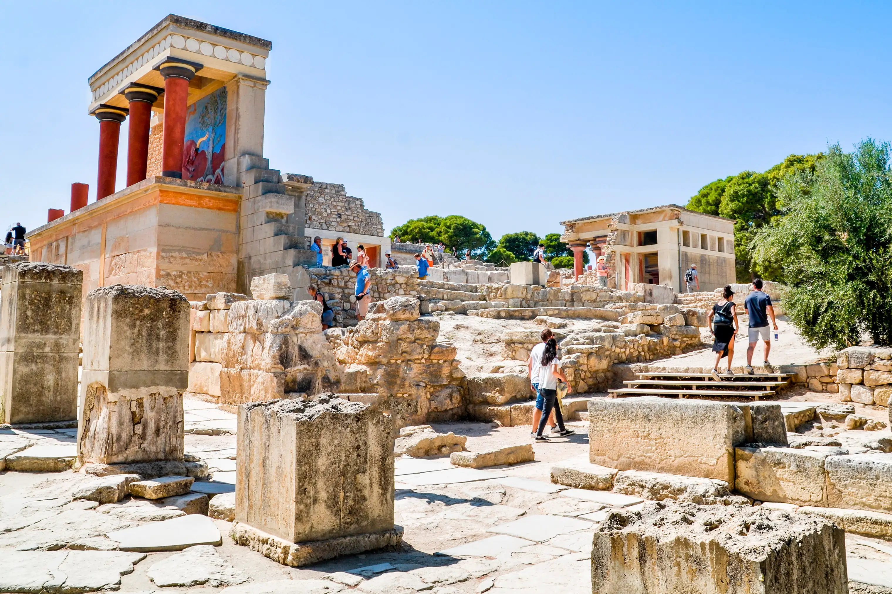 The excavated site of Knossos is one of Creteâ€™s most popular attractions.