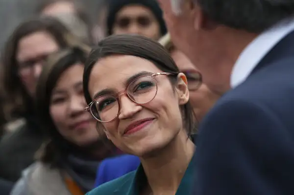 Democratic Lawmakers Rep. Alexandria Ocasio-Cortez And Sen. Ed Markey Unveil Their Green New Deal Resolution